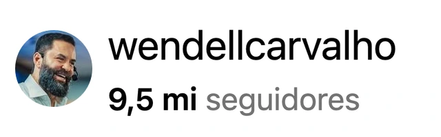 Perfil de Wendell Carvalho no Instagram